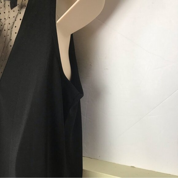 French Connection Sheer Lace Top Tunic Shift A Line Dress Stretch Sleeveless S - Picture 8 of 16